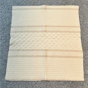 Stroheim Fabric Sample Remnant Ayla 2403B Cotton Railroaded Neutral Nude Beige